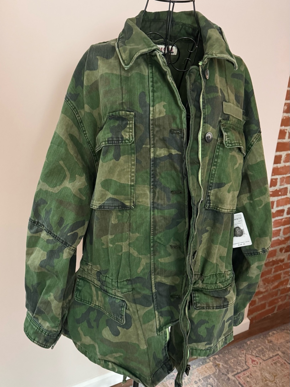 Free People Seize the Day Camo Jacket NWT Large
